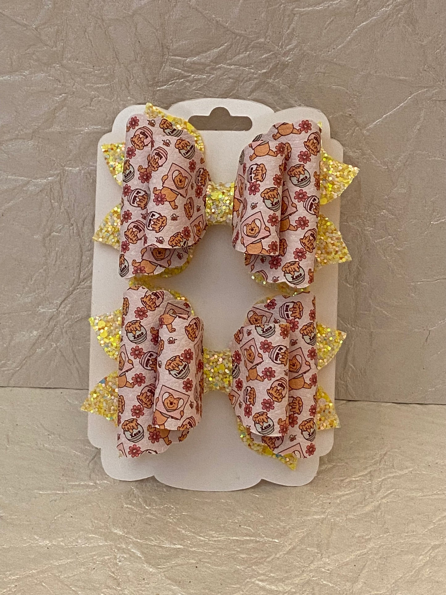 Set of 2 Bows - Honey Bear