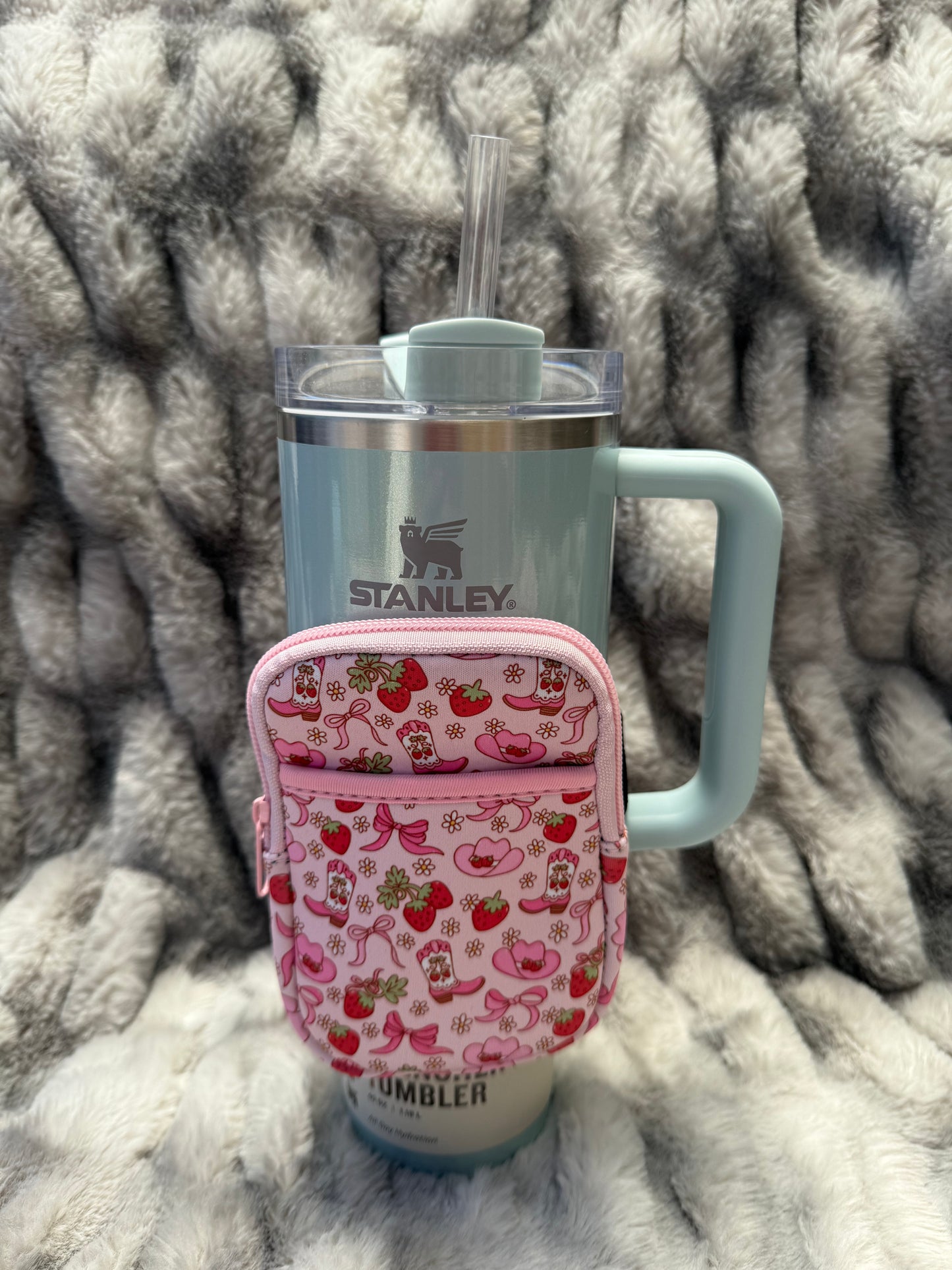 Strawberry Cottage Zipper Pouch
