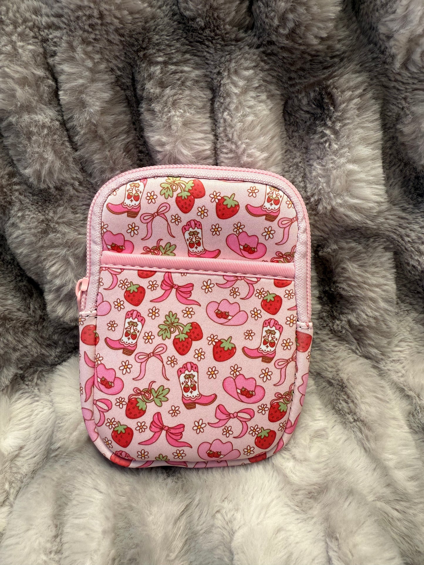 Strawberry Cottage Zipper Pouch