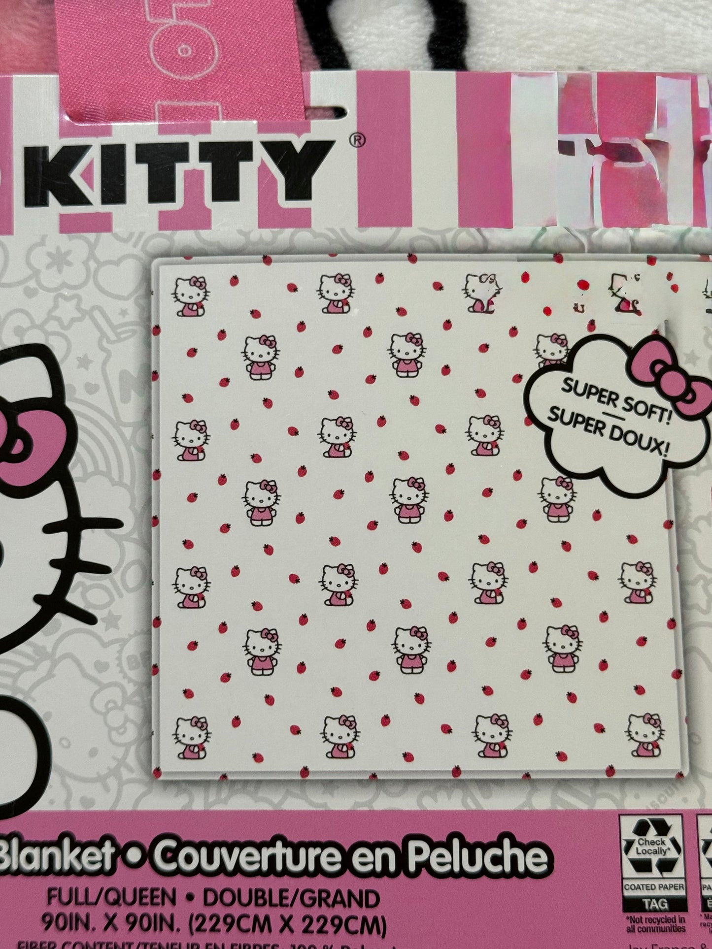 Kitty & Strawberries Blanket