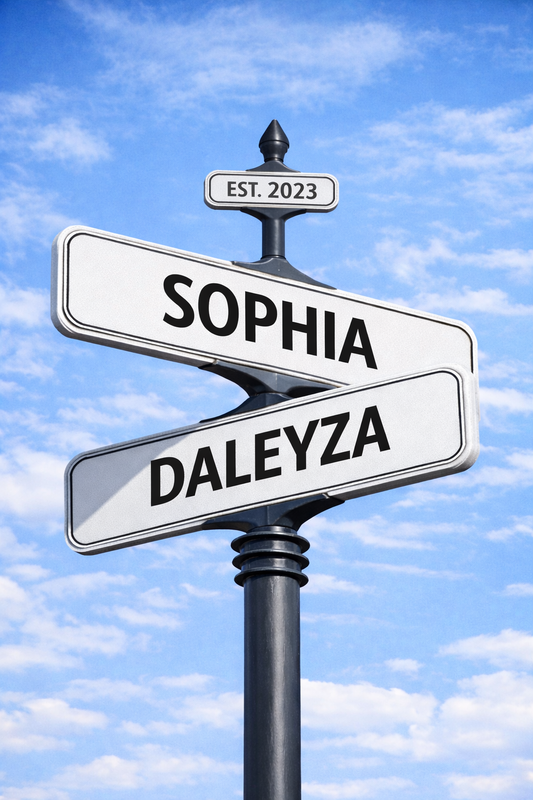 Custom Street Sign Portrait - Digital Download