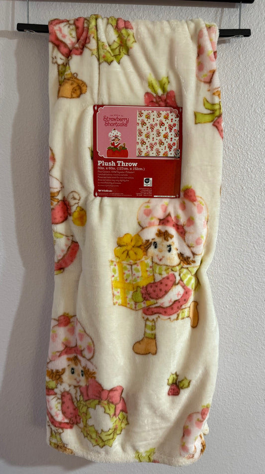 Strawberry Christmas  Plush Throw