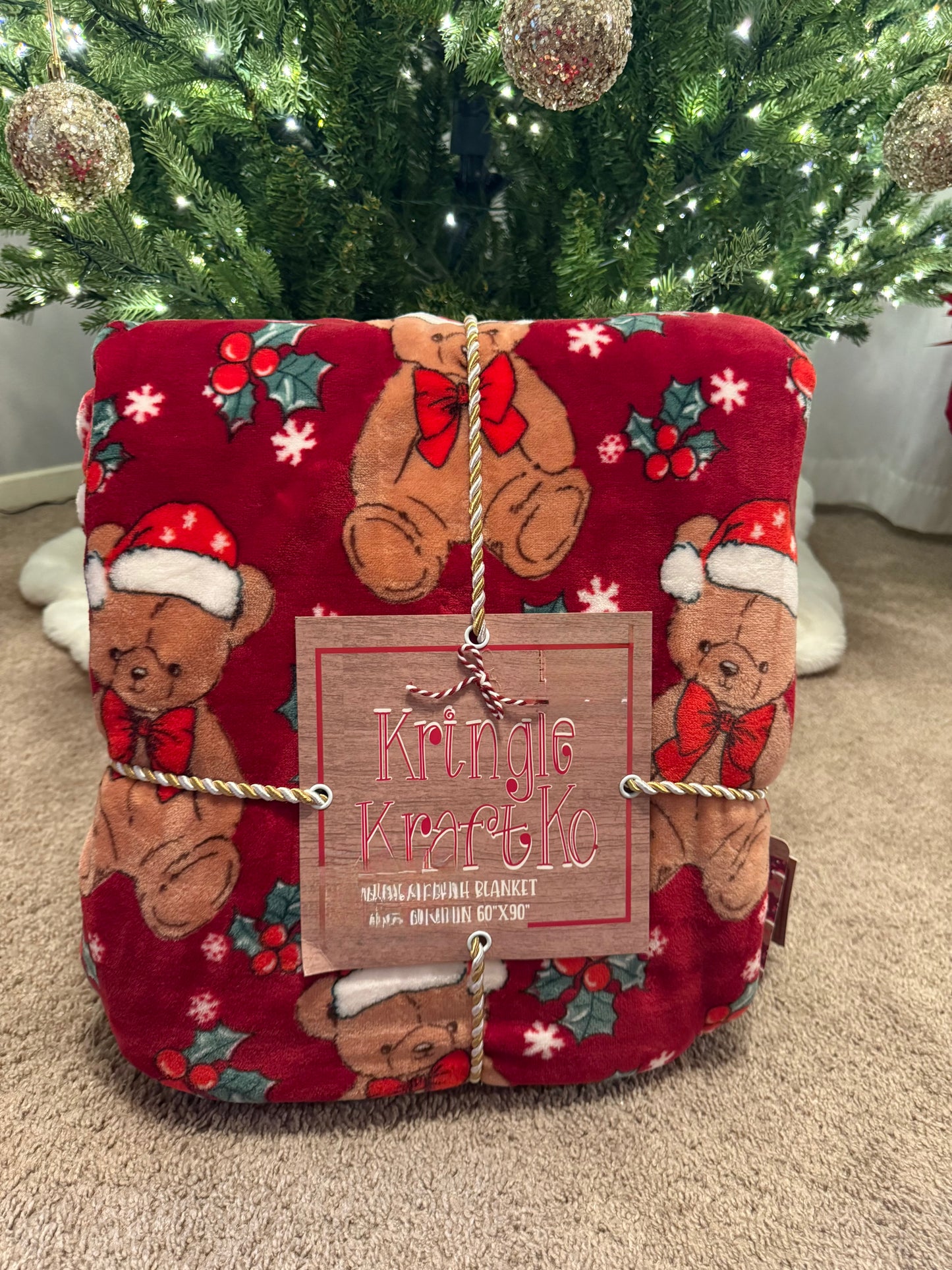 Teddy Christmas Blanket