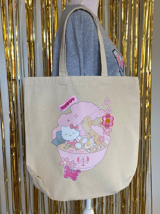 Pink Noodles Tote Bag