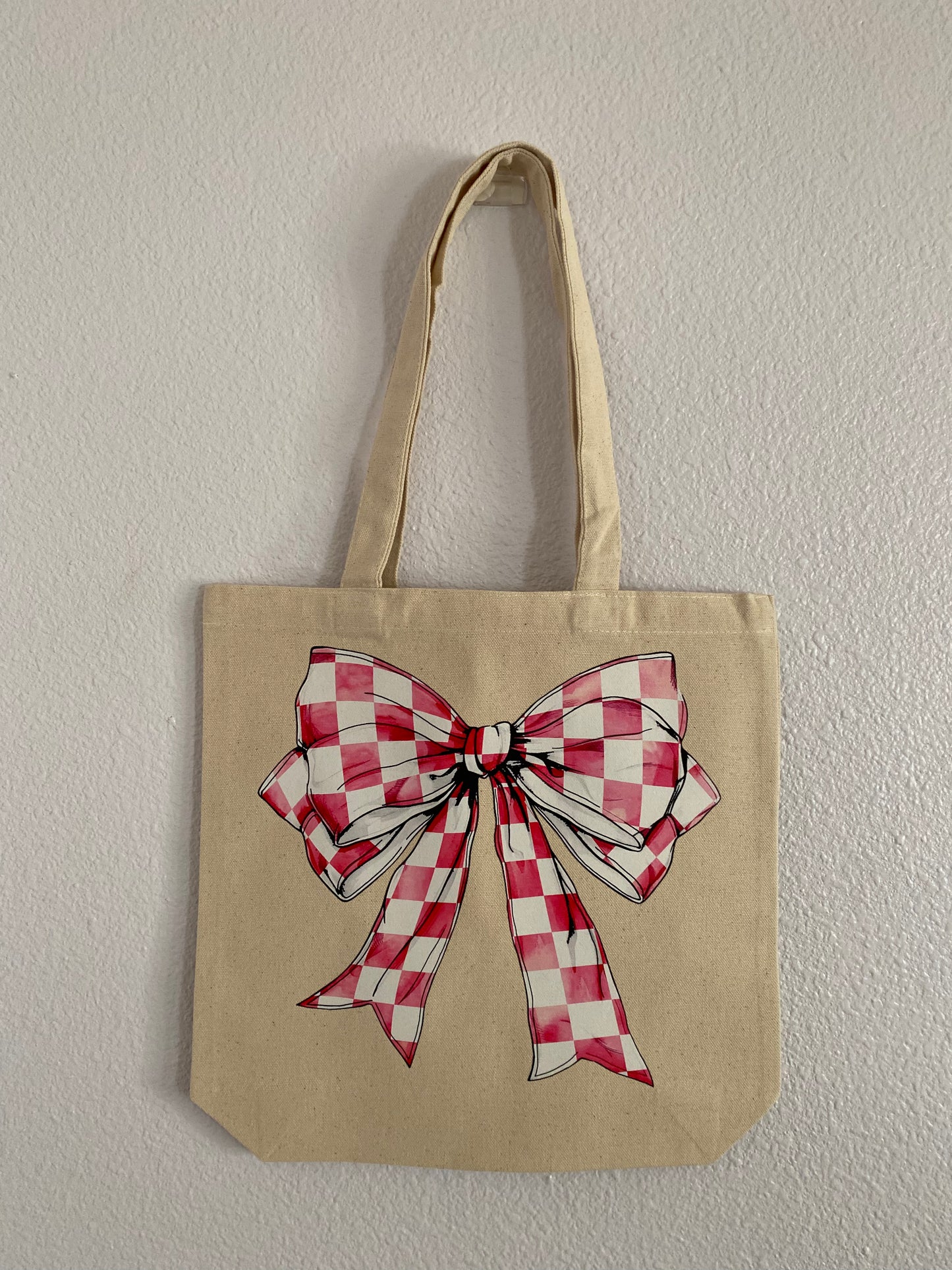 Pink Bow Tote Bag