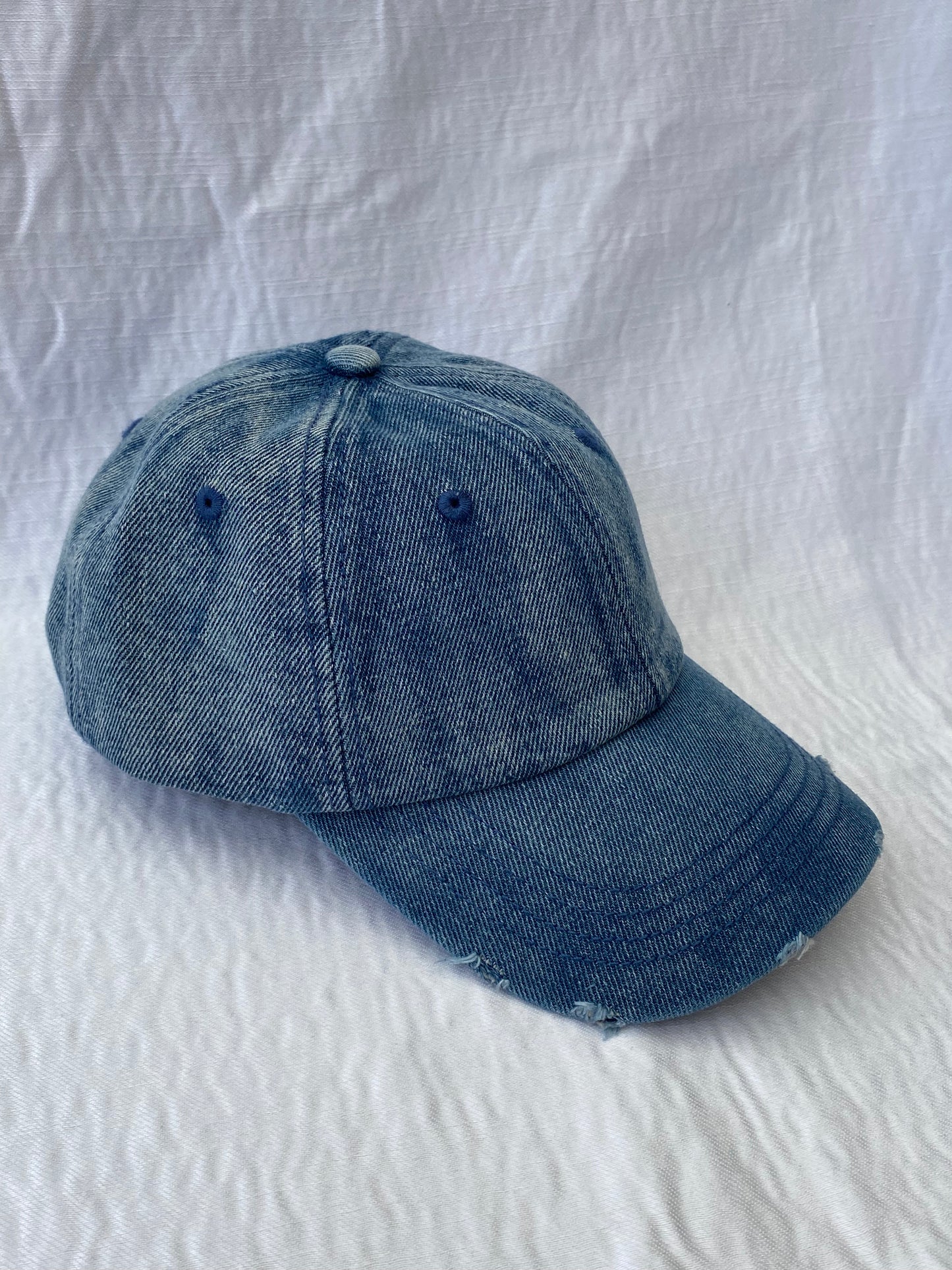 Distressed Denim Hat