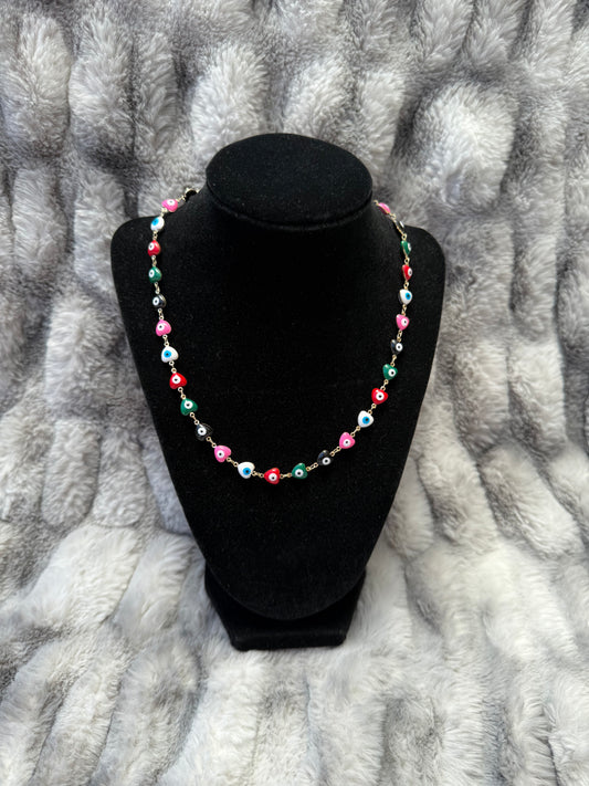 Evil Eye Heart Necklace