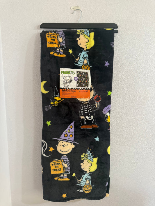 White Pup and Friends Spooky Throw