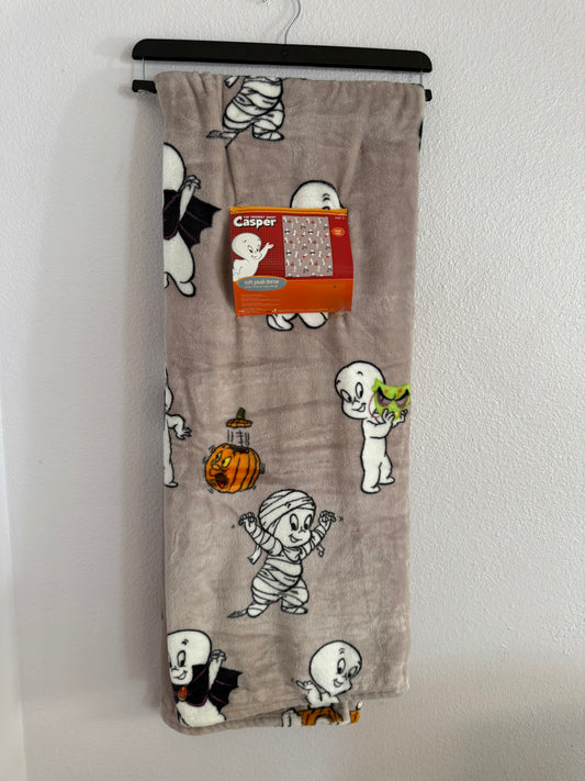 Ghost Gray Plush Throw