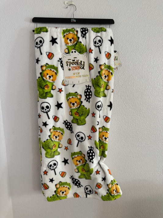 Teddy Dino Plush Throw