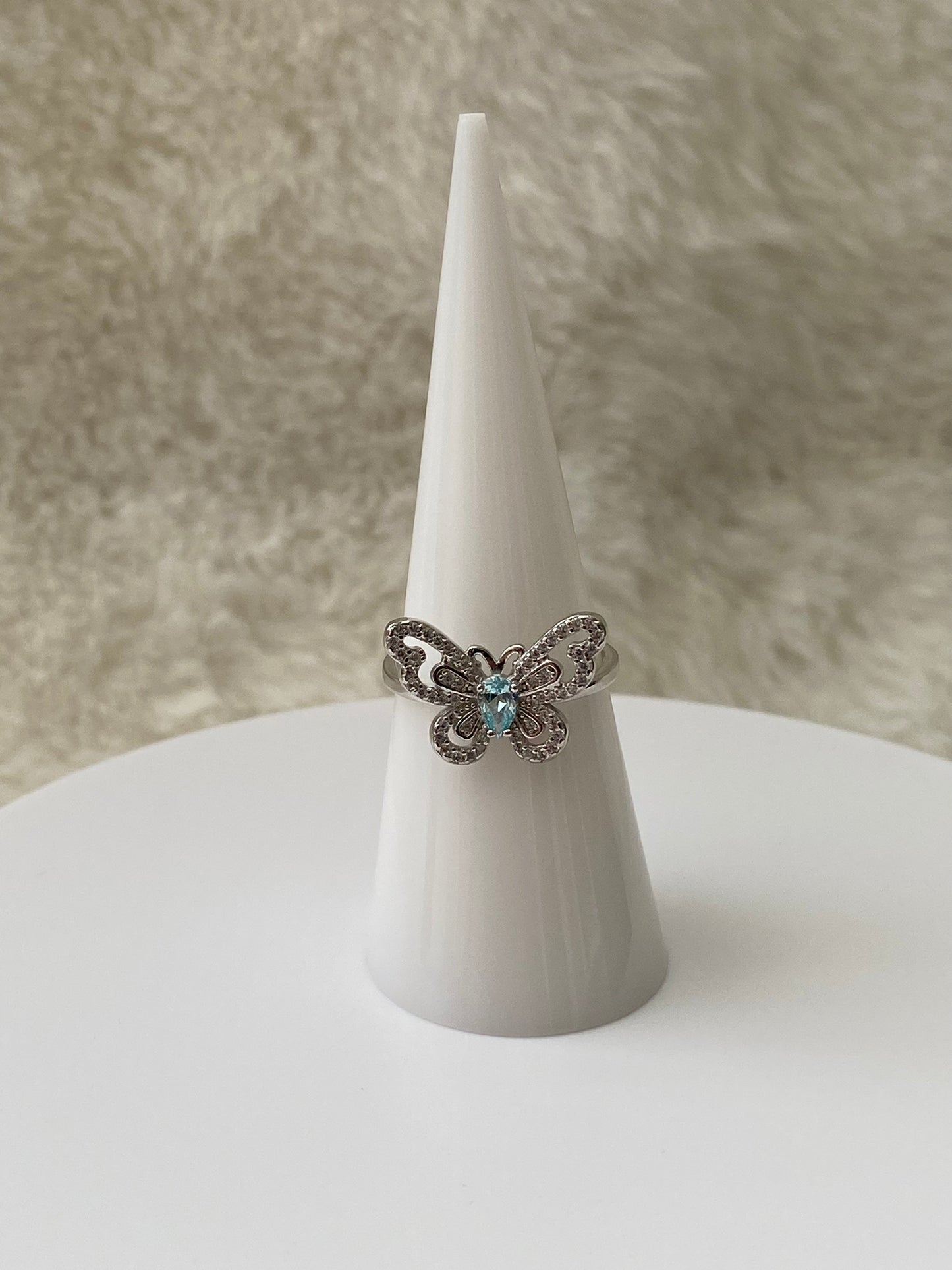 Cubic Zirconia Butterfly Ring