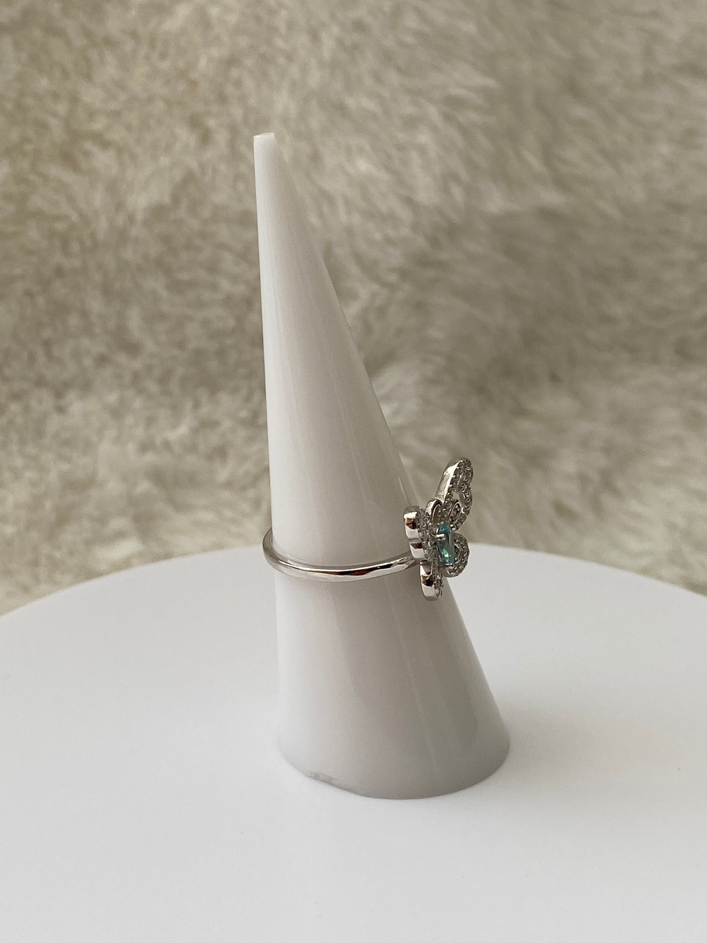 Cubic Zirconia Butterfly Ring