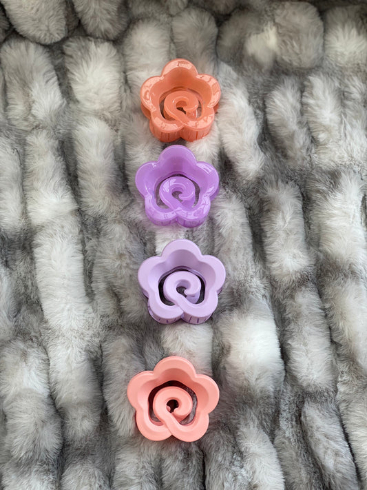 Flower Hair Claw Clips