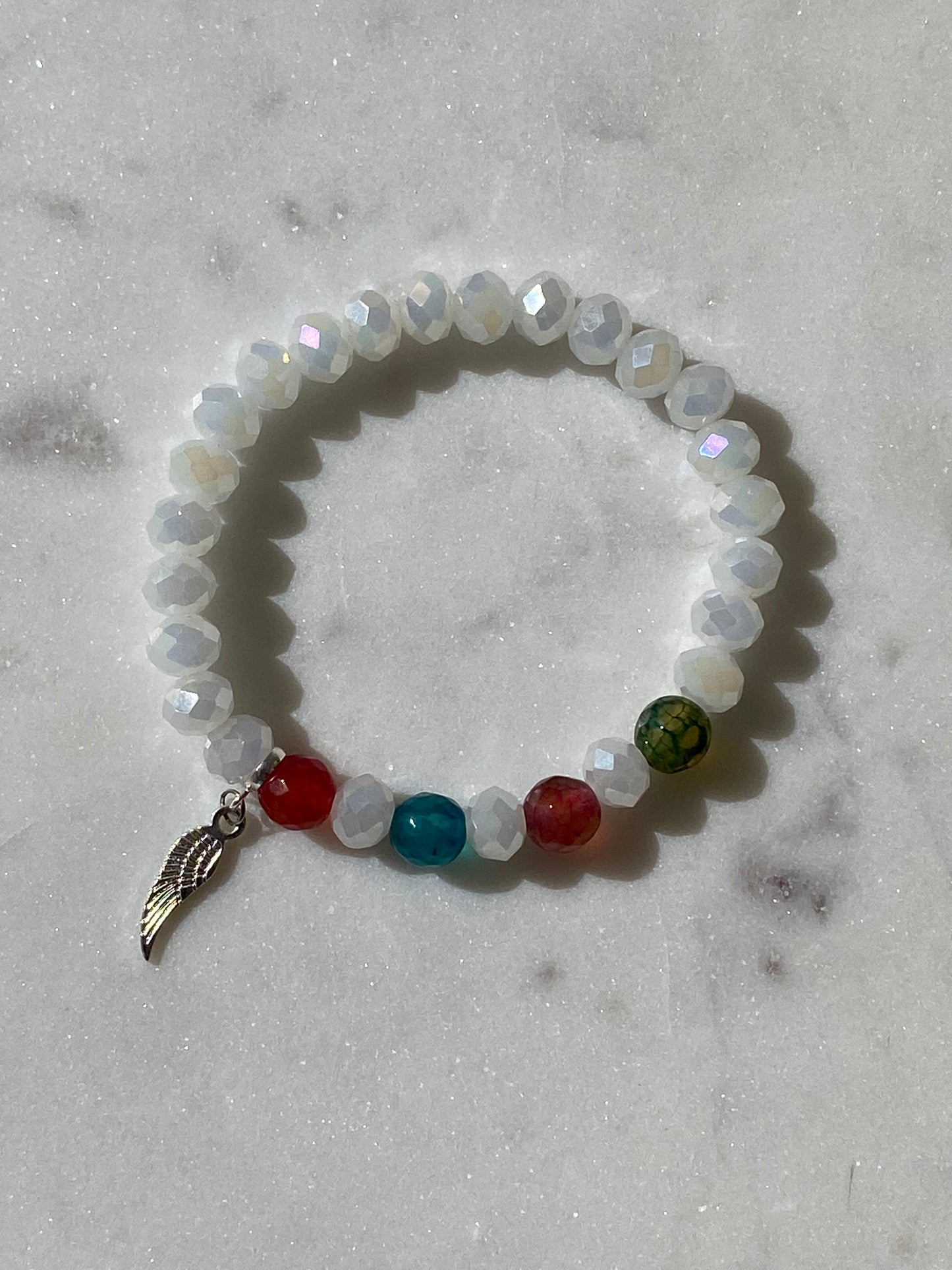 Angel W/ Natural Agate Bracelet