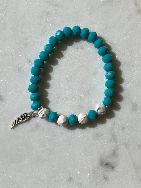 Angel A/Howlite Bracelet