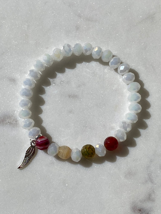 Angel W/ Natural Agate Bracelet